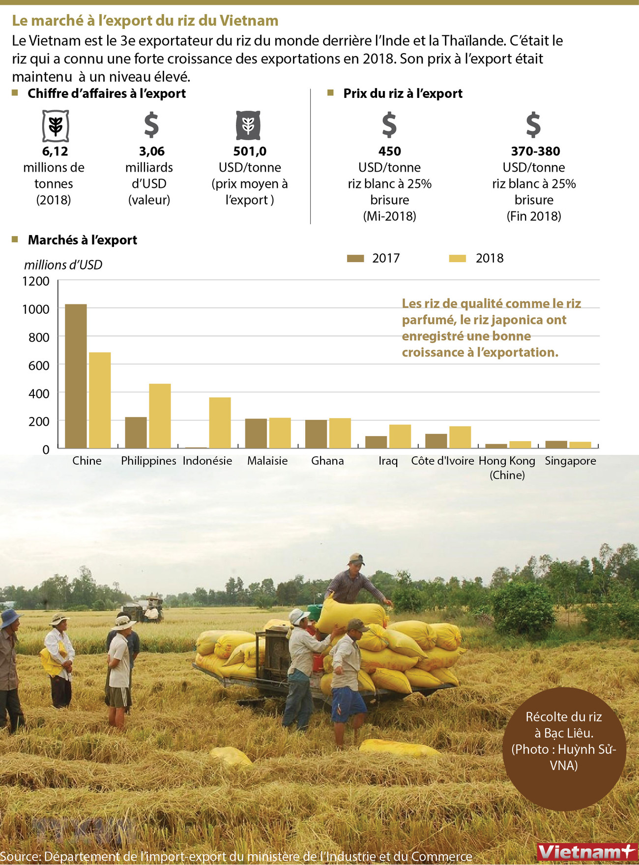 Le marché à l’export du riz du Vietnam ảnh 1