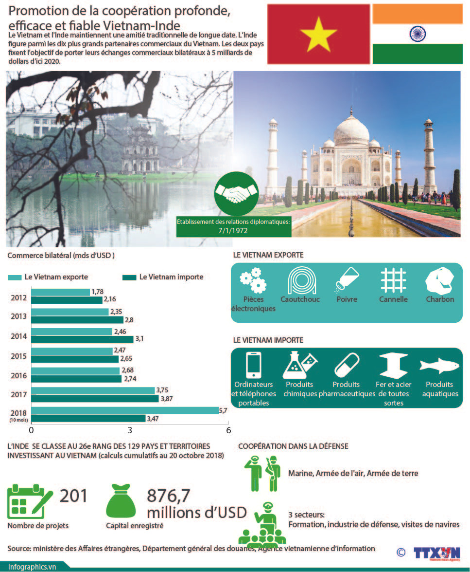 Promotion de la coopération profonde, fiable et efficace Vietnam-Inde ảnh 1