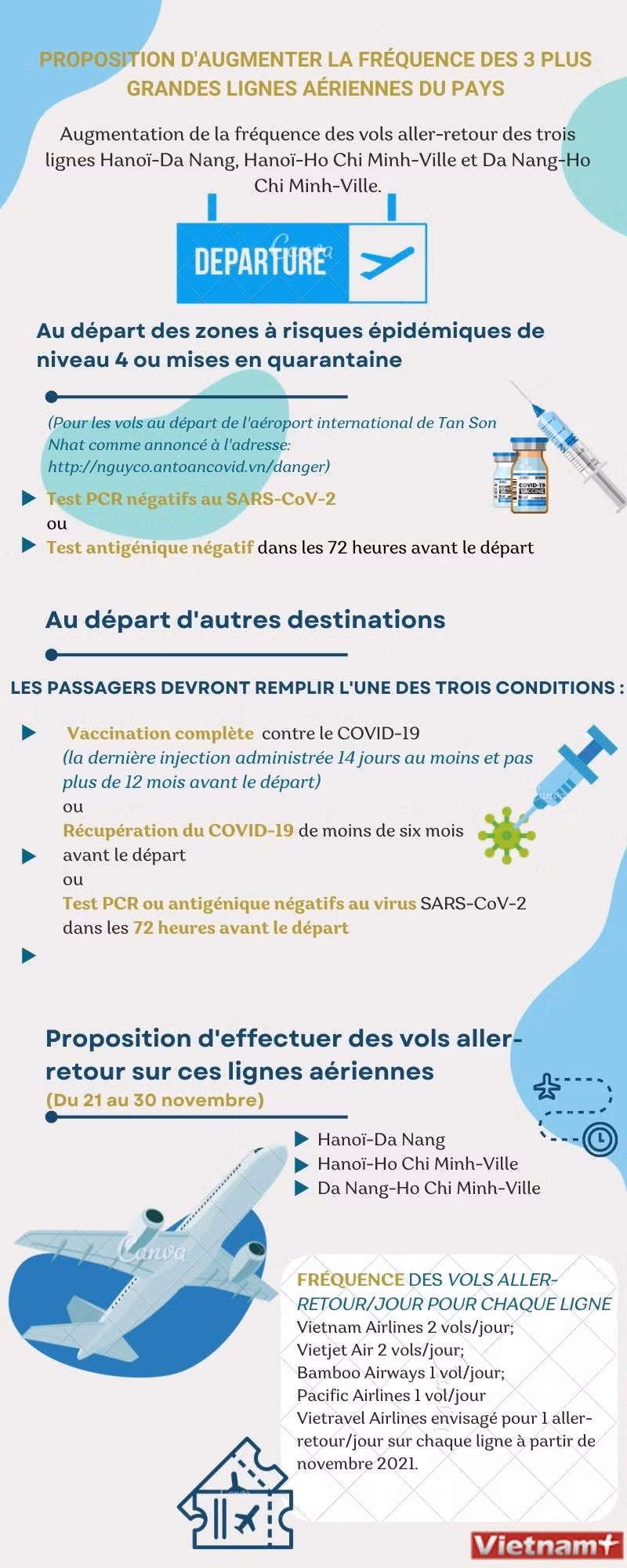 Proposition d'augmenter la fréquence des 3 plus grandes lignes aériennes du pays ảnh 1