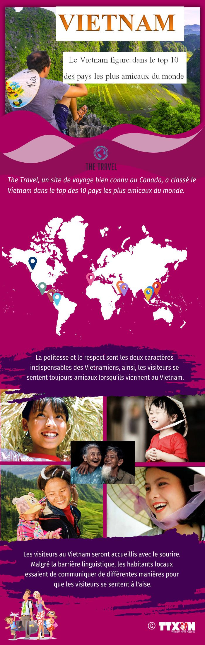 Le Vietnam figure dans le top 10 des pays les plus amicaux du monde ảnh 1 Le Vietnam figure dans le top 10 des pays les plus amicaux du monde ảnh 1