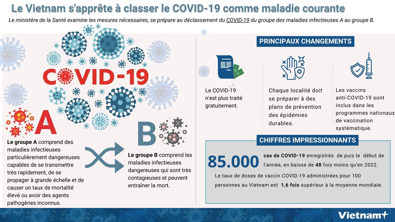 Le Vietnam s'apprête à classer le COVID-19 comme maladie courante ảnh 1 Le Vietnam s'apprête à classer le COVID-19 comme maladie courante ảnh 1