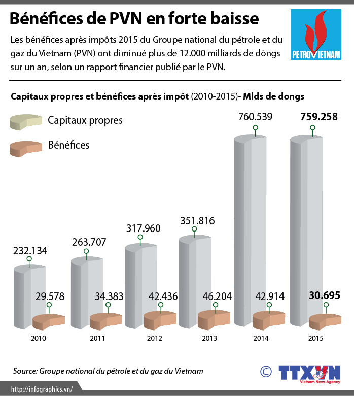 Les bénéfices de PetroVietnam en forte baisse ảnh 1