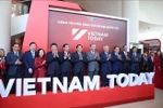 Un moment fort de la cérémonie a été le lancement de la chaîne nationale de communication extérieure Vietnam Today. Photo : VNA