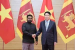 Le président vietnamien Luong Cuong (droite) et son homologue sri-lankais Anura Kumara Disanayaka. Photo : VNA
