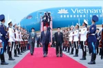 Le secrétaire général du Parti communiste du Vietnam, To Lam, est arrivé à 6h30 (heure locale), à l'aéroport international de Pyongyang pour entamer sa visite d’État en République populaire démocratique de Corée. Photo : VNA