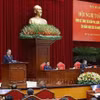 Le secrétaire général du Parti, Tô Lâm, s’exprime lors de la conférence nationale pour faire le bilan du travail d’inspection, de surveillance et de discipline. Photo: VNA