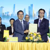 Signature de l’accord de crédit entre Nam A Bank et SIFEM. Photo: VNA