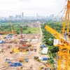 Chantier du projet de pont de Tu Lien. Photo: nhandan.vn