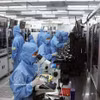 Ligne de production de modules de caméras et de composants électroniques destinés à l’exportation à l’usine de MCNEX VINA Co., Ltd., entreprise à capitaux sud-coréens implantée dans la zone industrielle de Phuc Son, province de Ninh Binh. Photo : VNA
