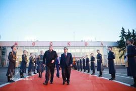 Le Premier ministre Pham Minh Chinh à l’aéroport Vnoukovo 2 à Moscou, avant de quitter la Russie. Photo : VNA