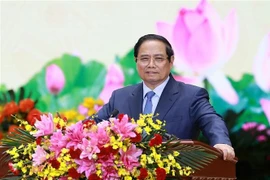 Le Premier ministre Pham Minh Chinh lors de l'événement. Photo: VNA