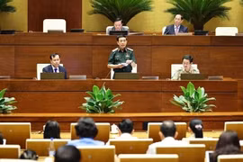 Le ministre de la Défense, Phan Van Giang, clarifie plusieurs points soulevés par les députés de l'Assemblée nationale. Photo : VNA