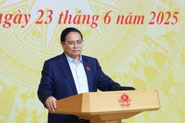 Le Premier ministre Pham Minh Chinh s'exprime lors de l'événement. Photo: VNA
