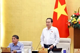 Le président de l'Assemblée nationale, Tran Thanh Man, lors de la réunion. Photo: VNA