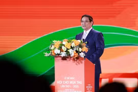 Le Premier ministre Pham Minh Chinh lors de la cérémonie. Photo: VNA