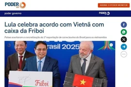 Poder360 a publié un article sur l’entretien entre le Premier ministre Pham Minh Chinh et le président Lula da Silva. Capture d’écran de l’article.