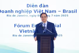 Le Premier ministre Pham Minh Chinh prend la parole lors de l'événement. Photo: VNA