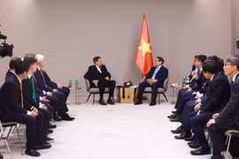 Le Premier ministre Pham Minh Chinh rencontre des représentants du groupe Skoda Auto. Photo: VNA