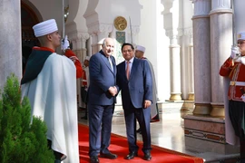 Le Premier ministre Pham Minh Chinh (à droite) et le président algérien Abdelmadjid Tebboune. Photo: VNA