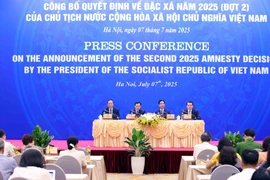 Panorama de la conférence de presse. Photo: VNA