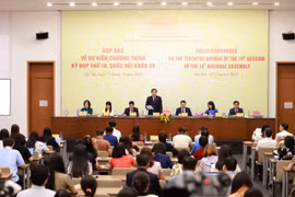 Panorama de la conférence de presse. Photo: VNA