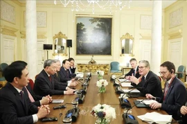 Entretien entre le secrétaire général Tô Lâm et le Premier ministre Keir Starmer. Photo: VNA