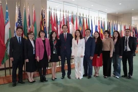 La délégation vietnamienne participe au vote. Photo : VNA
