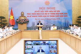 Le Premier ministre Pham Minh Chinh prend la parole lors de l'événement. Photo: VNA
