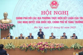 Le Premier ministre Pham Minh Chinh lors de la conférence. Photo: VGP