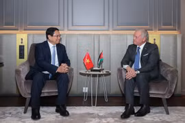 Le Premier ministre Pham Minh Chinh (gauche) et le roi de Jordanie, Abdallah II bin Al Hussein. Photo: VNA