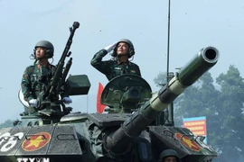 Lors de la répétition du défilé célébrant le 80e anniversaire de la Fête nationale. Photo : VNA