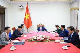 Le Premier ministre Pham Minh Chinh lors de son entretien avec son homologue malaisien.