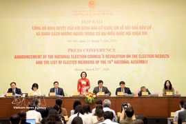 Panorama de la conférence de presse. Photo: VNA