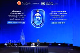 Cérémonie d'ouverture à la signature de la Convention des Nations unies contre la cybercriminalité (Convention de Hanoï), le 25 octobre 2025, à Hanoï. Photo : VNA