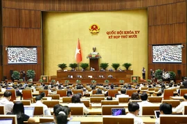 Panorama d'une séance dans le cadre de la 10e session de l'Assemblée nationale. Photo: VNA