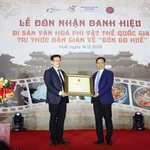 L'annonce officielle de l'inscription du "Bún bò Huế" (la célèbre soupe de nouilles au bœuf de Huê) sur la Liste du patrimoine culturel immatériel national. Photo: baothuathienhue.vn