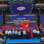 Cérémonie de départ de la délégation sportive du Sud du Vietnam pour les SEA Games 33. Photo: VNA