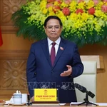 Le Premier ministre Pham Minh Chinh, président du Conseil central de l’émulation et des récompenses, préside le 20 octobre la 14ᵉ réunion du Conseil. Photo: VNA