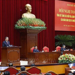 Le secrétaire général du Parti, Tô Lâm, s’exprime lors de la conférence nationale pour faire le bilan du travail d’inspection, de surveillance et de discipline. Photo: VNA