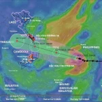 Le typhon Kalmaegi, la 13e tempête à se former en Mer Orientale cette année se déplaçait directement vers les provinces du Centre du Vietnam les 6 et 7 novembre. Photo: VNA