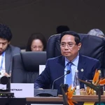 Le Premier ministre Pham Minh Chinh à la séance plénière du Sommet du G20. Photo: VNA