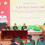 Conférence de presse sur la 10e édition de l’échange amical de défense frontalière Vietnam – Chine. Photo: VNA