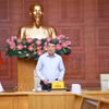 Le Premier ministre Lê Minh Hung s'exprime lors de la réunion avec le Comité populaire de la ville de Hanoi et des représentants des ministères et des agences sur le logement locatif à Hanoi. Photo: VNA