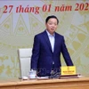Le vice-Premier ministre Trân Hông Hà s’exprime lors de la 30e réunion du Comité national de pilotage de la lutte contre la pêche illicite, non déclarée et non réglementée, le 27 janvier. Photo : VNA