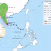 Trajectoire du typhon Maysak, à 14h00 le 3 juillet 2026. Source : NCHMF