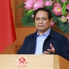 Le Premier ministre Pham Minh Chinh s’exprime lors de la réunion, à Hanoi, le 1er novembre 2025. Photo : VNA