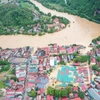 Le typhon Yagi, qui a touché terre le 7 septembre 2024 dans le Nord du Vietnam, a provoqué des inondations massives dans plusieurs localités. Photo: VNA