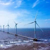 Éoliennes de la centrale éolienne offshore de Dông Hải, dans la province de Trà Vinh (Sud). Photo: VNA