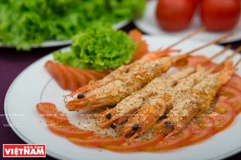 Crevettes saupoudrées de sel de Tây Ninh