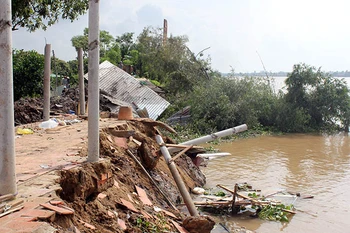 Ben Tre : mise en place à titre expérimental d'ouvrages de prévention de l’érosion du littoral